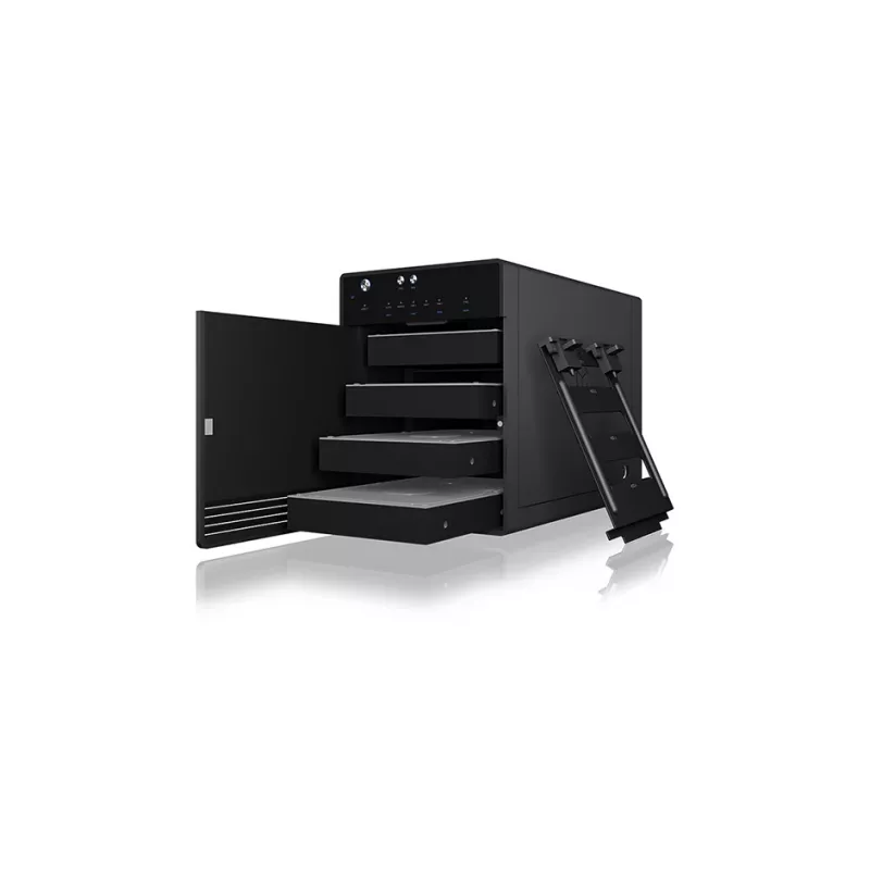 ICY BOX IB-3740-C31 išorinis HDD/SSD dėklas, juodas, 2.5/3.5 colio