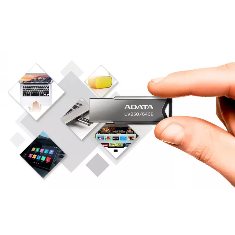 ADATA UV250 USB atmintukas 32 GB USB Type-A 2.0 sidabrinis