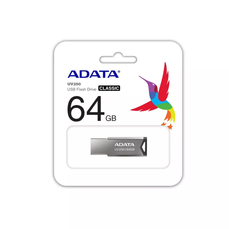 ADATA UV250 64 GB sidabrinė CompactFlash USB atmintinė