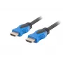 HDMI kabelis LANBERG CA-HDMI-20CU-0100-BK — 10 m, HDMI A tipo kištukas–kištukas, 18 Gbit/s, 4K (2160p), ARC, Ethernet