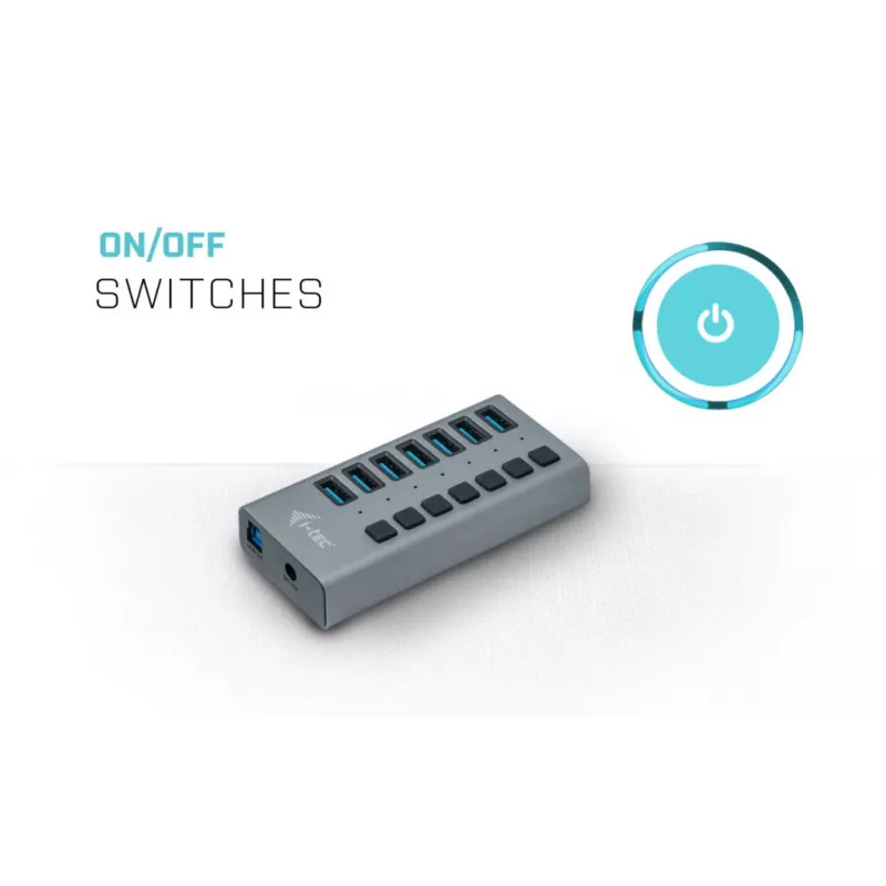 i-tec USB 3.0 įkrovimo stotelė 7 prievadai su 36 W maitinimo adapteriu