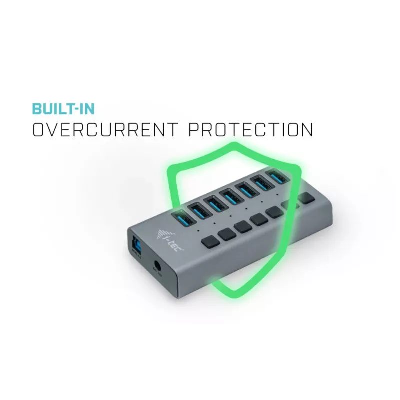i-tec USB 3.0 įkrovimo stotelė 7 prievadai su 36 W maitinimo adapteriu