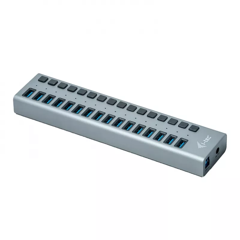 i-tec USB 3.0 įkrovimo stotelė 16 prievadų + 90 W maitinimo adapteris