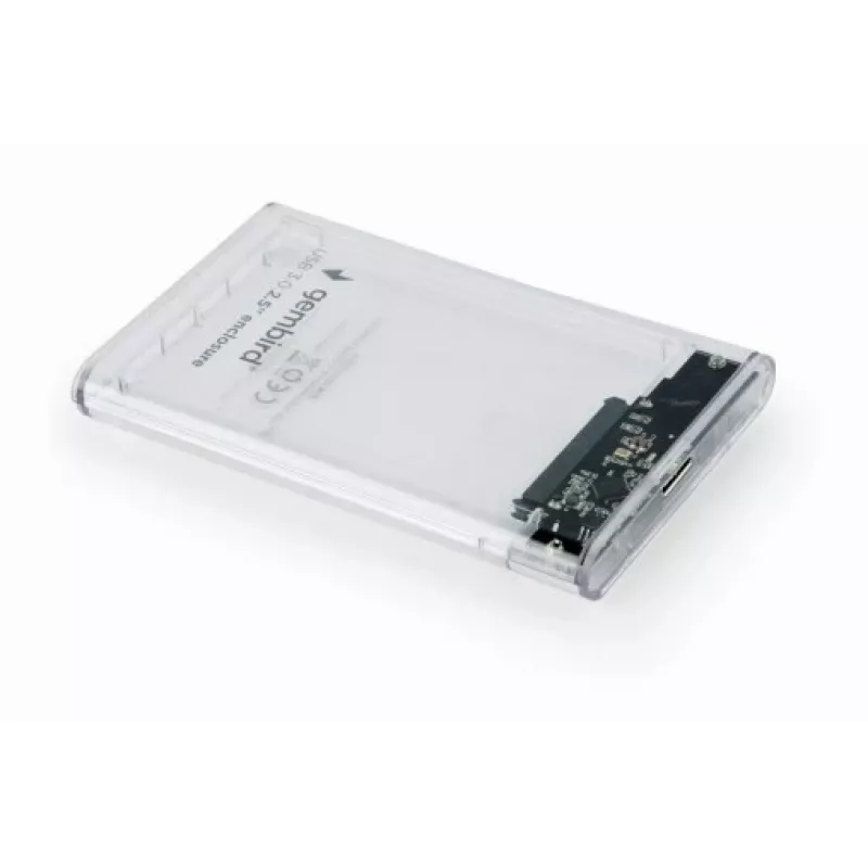 GEMBIRD USB 3.0 2.5 colio SATA kietojo disko dėklas 9.5 mm diskui, permatomas plastikas