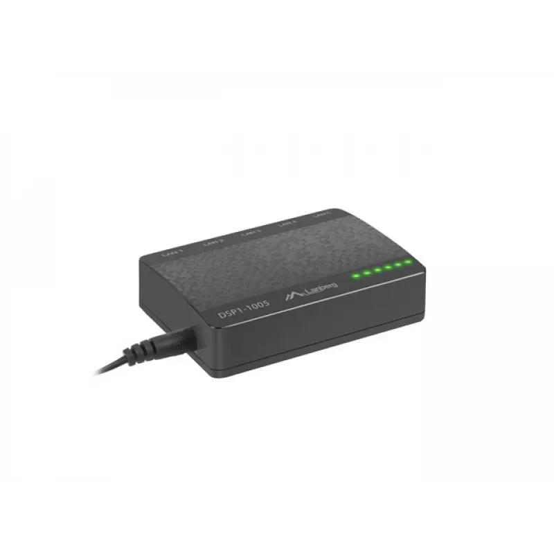 LANBERG Switch Dsp1-1005 5x 1 Gb/s Nevaldomas Gigabit Ethernet Darbalaukio 5 V