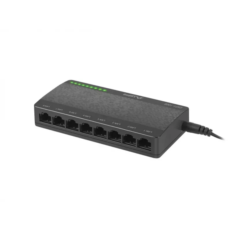 LANBERG Switch Dsp1-1008 8x 1 Gb/s nevaldomas Gigabit Ethernet stalinis 5 V