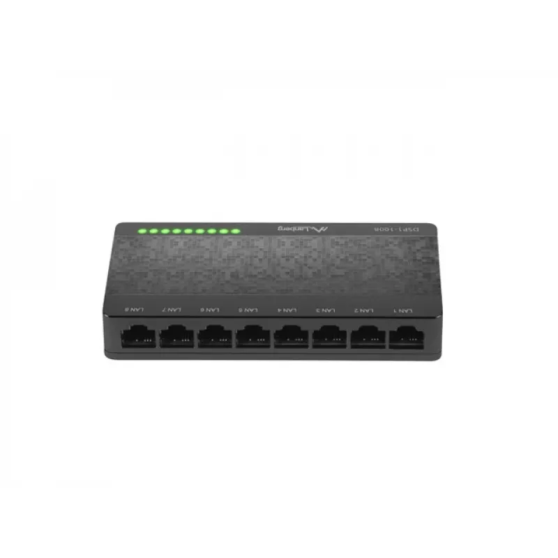LANBERG Switch Dsp1-1008 8x 1 Gb/s nevaldomas Gigabit Ethernet stalinis 5 V
