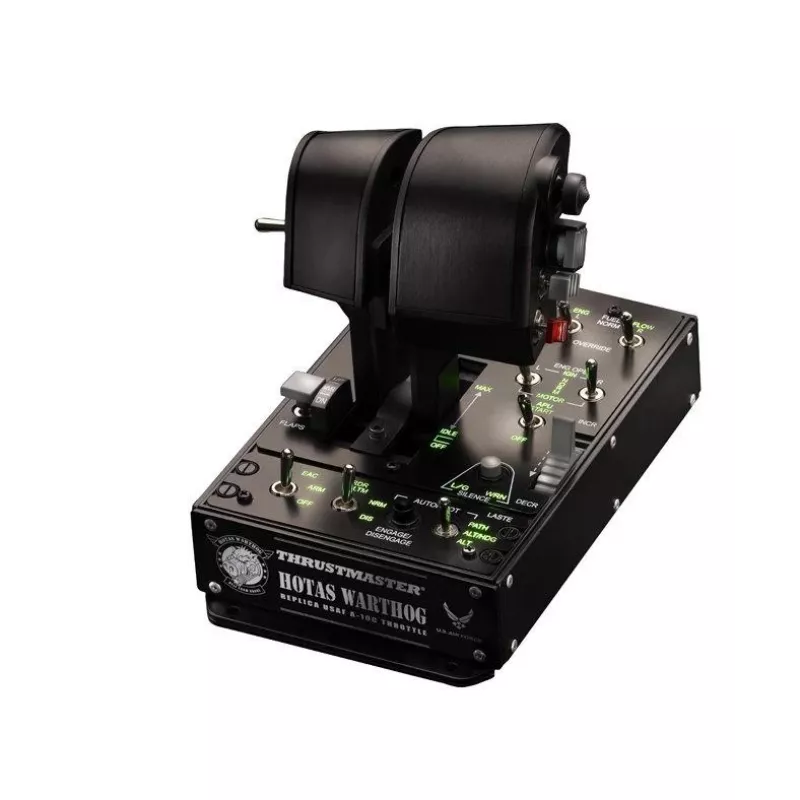 Thrustmaster HOTAS Warthog dvigubi droseliai juodi USB skrydžių simuliatoriui PC