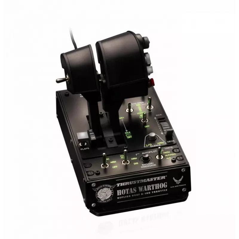 Thrustmaster HOTAS Warthog dvigubi droseliai juodi USB skrydžių simuliatoriui PC