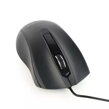 Laidinė ambidekstrinė optinė pelė Gembird MUS-3B-01 — USB Type-A, 1000 DPI, 3 mygtukai, juoda
