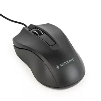 Laidinė ambidekstrinė optinė pelė Gembird MUS-3B-01 — USB Type-A, 1000 DPI, 3 mygtukai, juoda