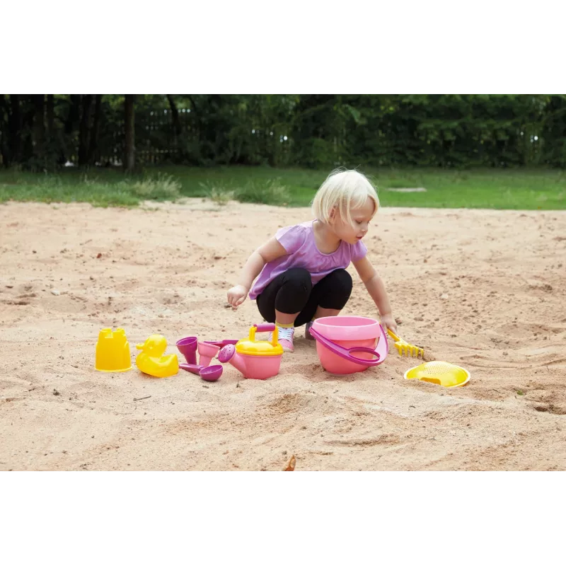 LENA Happy Sand Girls I 10 vnt. – smėlio žaislų rinkinys mergaitėms