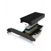 ICY BOX IB-PCI214M2-HSL PCIe 4.0 M.2 NVMe adapterio kortelė su aušintuvu