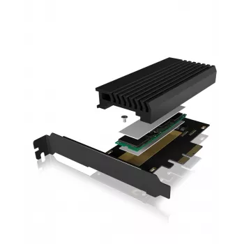 ICY BOX IB-PCI214M2-HSL PCIe 4.0 M.2 NVMe adapterio kortelė su aušintuvu