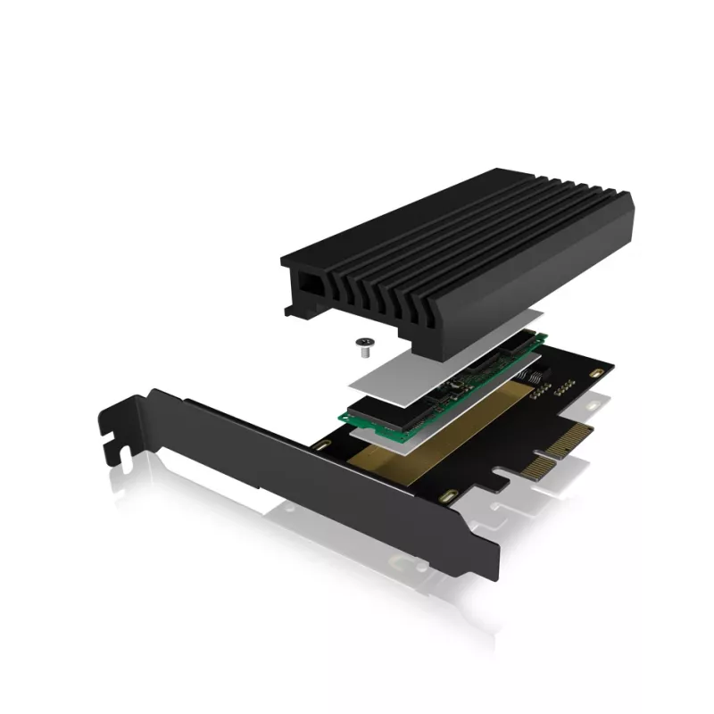 ICY BOX IB-PCI214M2-HSL PCIe 4.0 M.2 NVMe adapterio kortelė su aušintuvu