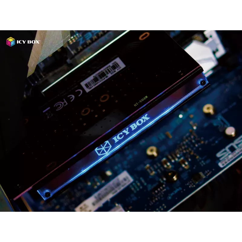ICY BOX IB-PCI214M2-HSL PCIe 4.0 M.2 NVMe adapterio kortelė su aušintuvu