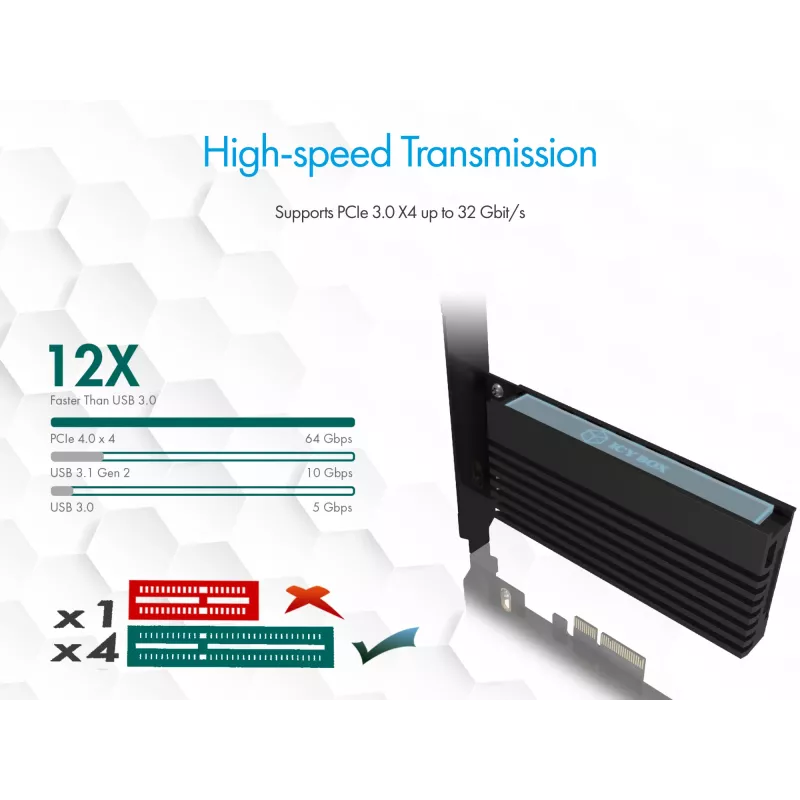ICY BOX IB-PCI214M2-HSL PCIe 4.0 M.2 NVMe adapterio kortelė su aušintuvu