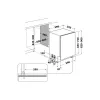 Pusiau įmontuojama indaplovė WHIRLPOOL WIC 3C26 F — 60 cm, 14 komplektų, 46 dB, energijos klasė E