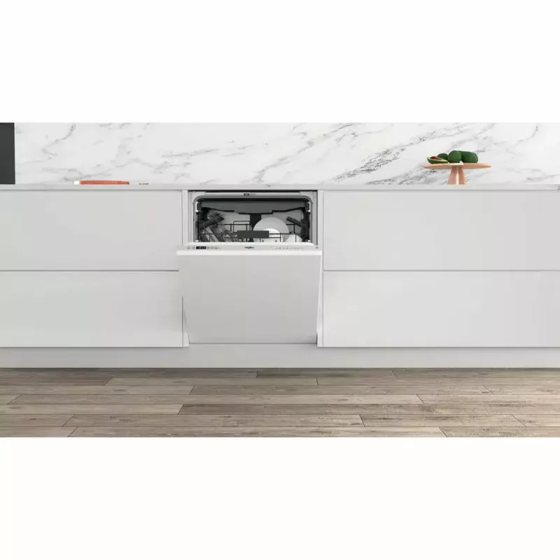 Pusiau įmontuojama indaplovė WHIRLPOOL WIC 3C26 F — 60 cm, 14 komplektų, 46 dB, energijos klasė E