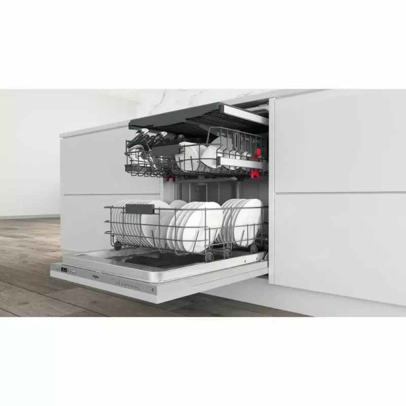 Pusiau įmontuojama indaplovė WHIRLPOOL WIC 3C26 F — 60 cm, 14 komplektų, 46 dB, energijos klasė E