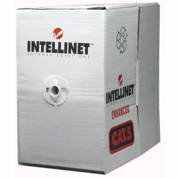 Intellinet Network Bulk Cat6 kabelis, 23 AWG, vientisa viela, 305 m, pilka, CCA, U/UTP, dėžė