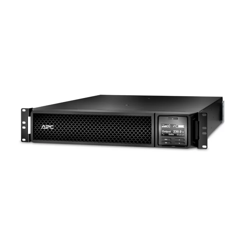 APC Smart-UPS On-Line, 1500VA/1500W, stovo montavimui 2U, 230V, 6x C13 IEC lizdai, SmartSlot, prailgintas veikimo laikas, su bėgių komplektu