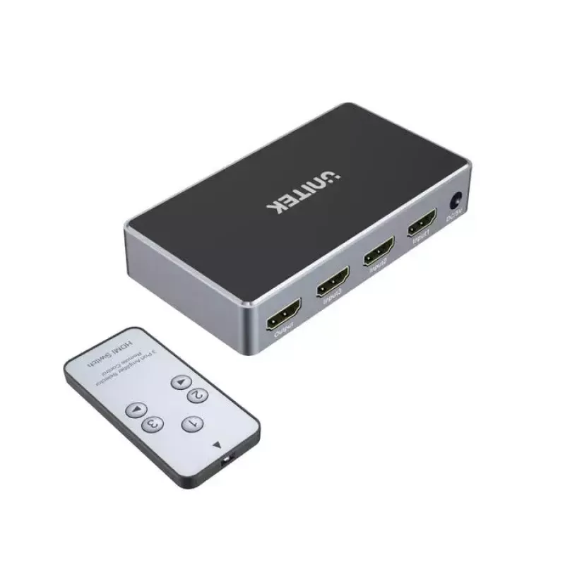 Unitek V1111A 4K HDMI skirstytuvas-jungiklis, 3 įėjimai ir 1 išėjimas