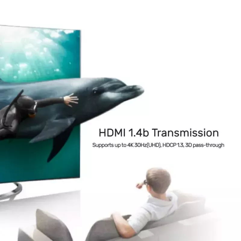 Unitek V1111A 4K HDMI skirstytuvas-jungiklis, 3 įėjimai ir 1 išėjimas