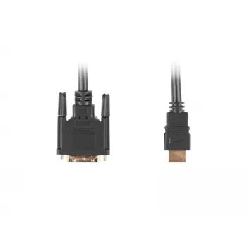 Vaizdo kabelio adapteris LANBERG HDMI A tipas (kištukas) į DVI-D (kištukas), 1,8 m, juodas, maks. rez. 1920×1200