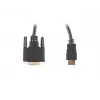 LANBERG HDMI(M)–DVI-D(M)(24+1) Dual Link laidas su paauksuotomis 4K jungtimis 1,8 m juodas