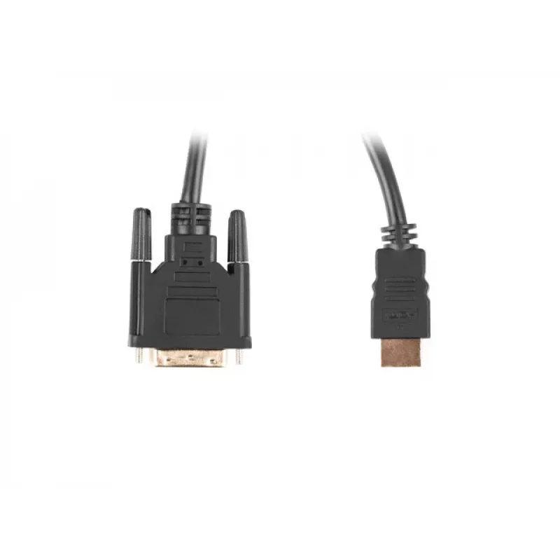 LANBERG HDMI(M)–DVI-D(M)(24+1) Dual Link laidas su paauksuotomis 4K jungtimis 1,8 m juodas