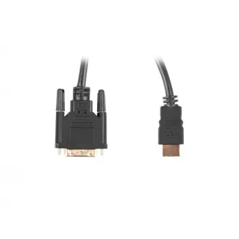 LANBERG HDMI(M)->DVI-D(M)(24+1) Dual Link laidas su paauksuotomis 4K jungtimis - 3m juoda