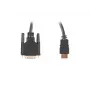 LANBERG HDMI(M)->DVI-D(M)(24+1) Dual Link laidas su paauksuotomis 4K jungtimis - 3m juoda