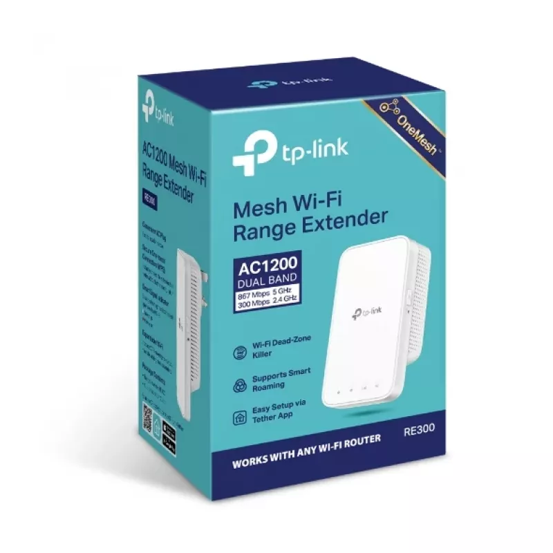 TP-Link RE300 AC1200 belaidis tinklo kartotuvas su OneMesh