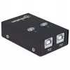 USB jungiklis MANHATTAN 162005, USB 2.0 Type-B, 2 prievadai, 480 Mbps, 1,5 m kabelis, baltas