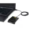 Kontaktinių kortelių skaitytuvas MANHATTAN 102049 — USB 2.0, laidas 1,05 m, juodas, ABS korpusas