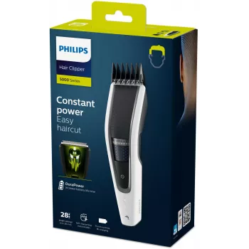 Philips 5000 serijos HC5615/10 plaukų kirpimo mašinėlė juoda, balta 28 mm NiMH