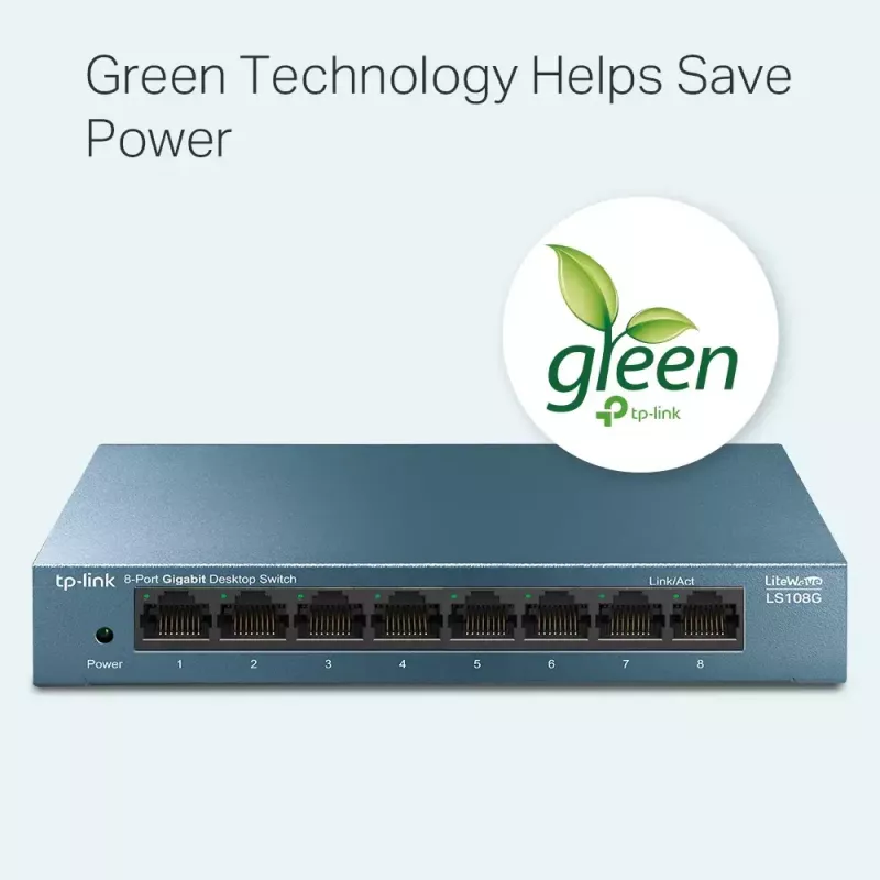TP-Link LS108G 8 prievadų Gigabit Ethernet nesujungiamas tinklo jungiklis