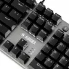 Laidinė mechaninė žaidimų klaviatūra IBOX AURORA K-4 — QWERTY, 108 klavišų, LED reguliuojamas apšvietimas, atspari vandeniui, USB, 1,6 m laidas