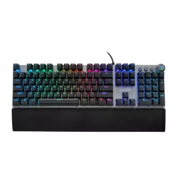 Laidinė mechaninė žaidimų klaviatūra IBOX AURORA K-4 — QWERTY, 108 klavišų, LED reguliuojamas apšvietimas, atspari vandeniui, USB, 1,6 m laidas