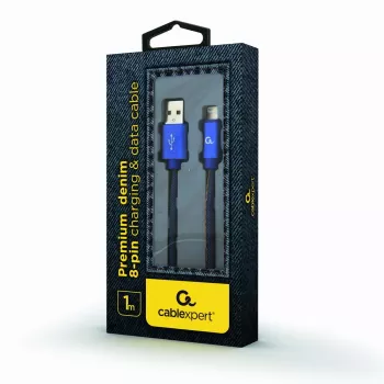 Lightning laidas Cablexpert CC-USB2J-AMLM-1M-BL, 1 m, mėlynas