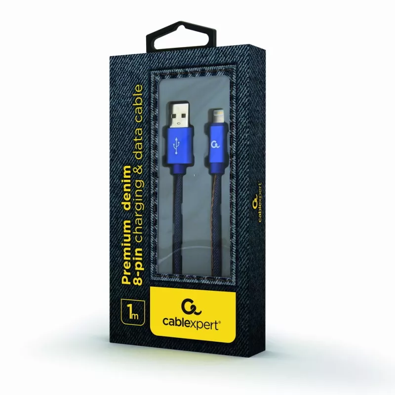 Lightning laidas Cablexpert CC-USB2J-AMLM-1M-BL, 1 m, mėlynas