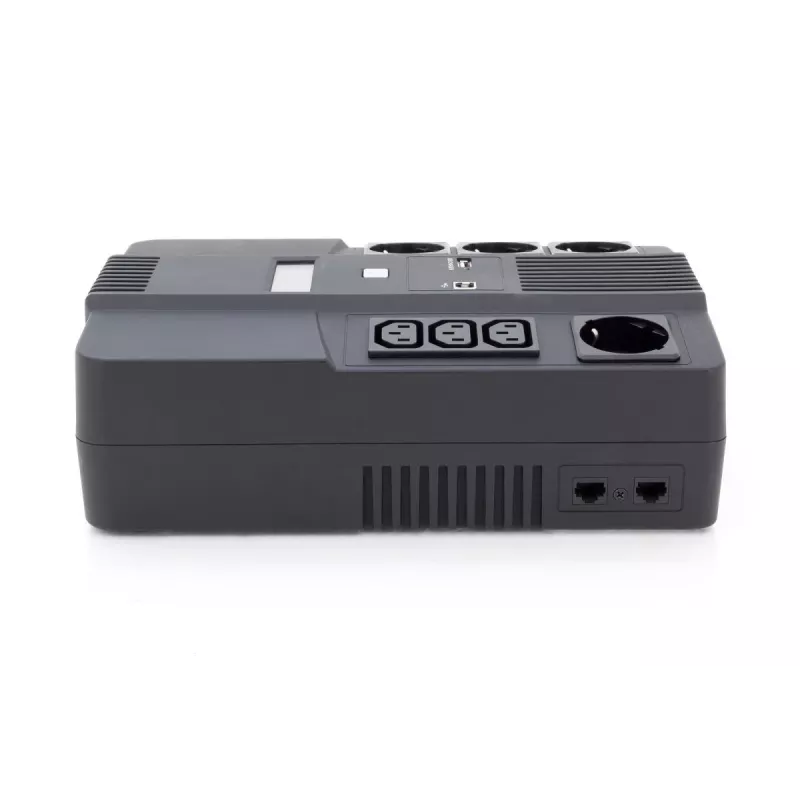 DIGITUS ALLINONE UPS 600VA/360W LED 12V 7Ah 4xCEE 7/7 3xIEC C13 USB RJ45