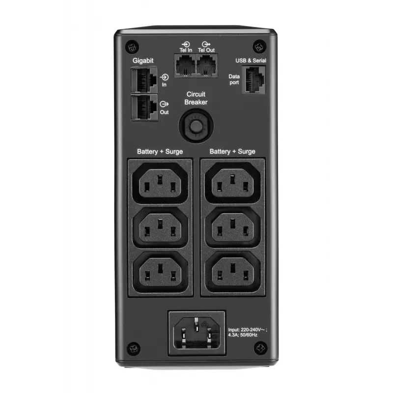 APC Back-UPS PRO BR900MI - 6x C13 išvestis, USB, 900VA, linijinis interaktyvus, 0.9 kVA, 540 W, sinusoidė, 176 V, 294 V