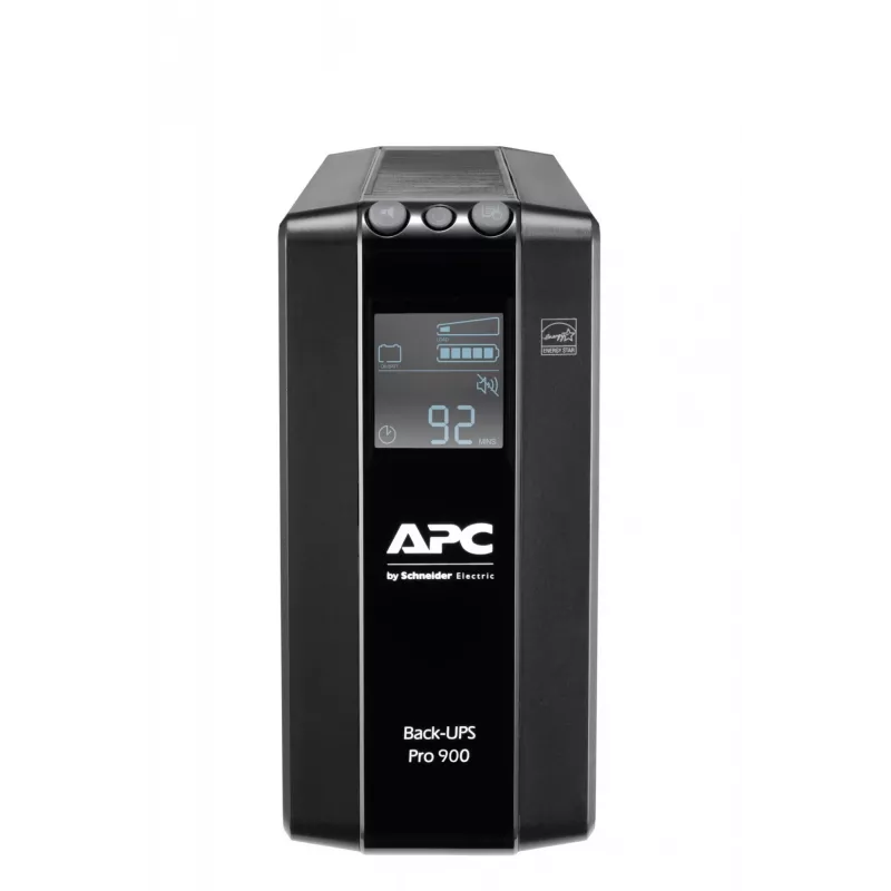 APC Back-UPS PRO BR900MI - 6x C13 išvestis, USB, 900VA, linijinis interaktyvus, 0.9 kVA, 540 W, sinusoidė, 176 V, 294 V