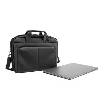 Dėklas nešiojamam kompiuteriui NATEC Gazelle 39,6 cm (15,6 colio) nailoninis, 2 skyriai, petnešėlė, juoda