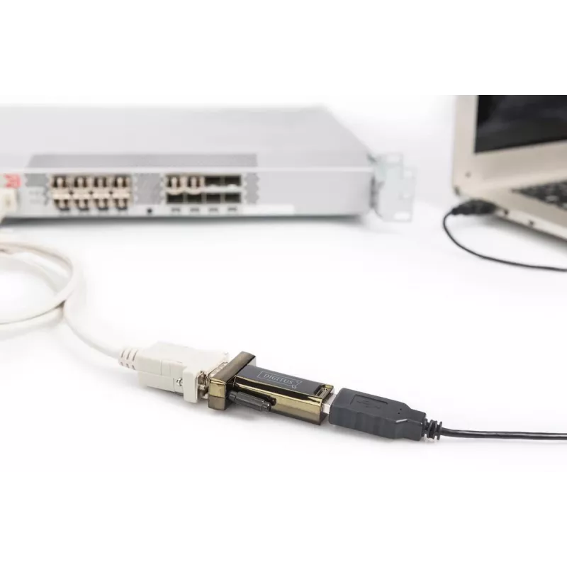 DIGITUS USB 2.0 į RS232 konverteris, DSUB 9M su USB A laidu 80 cm