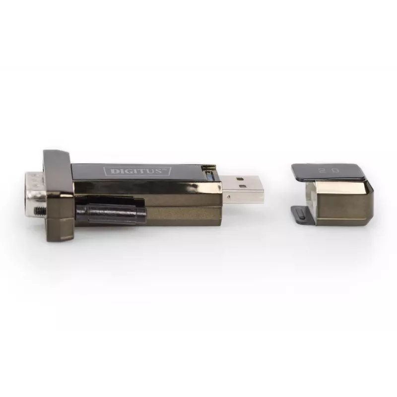 DIGITUS USB 2.0 į RS232 konverteris, DSUB 9M su USB A laidu 80 cm