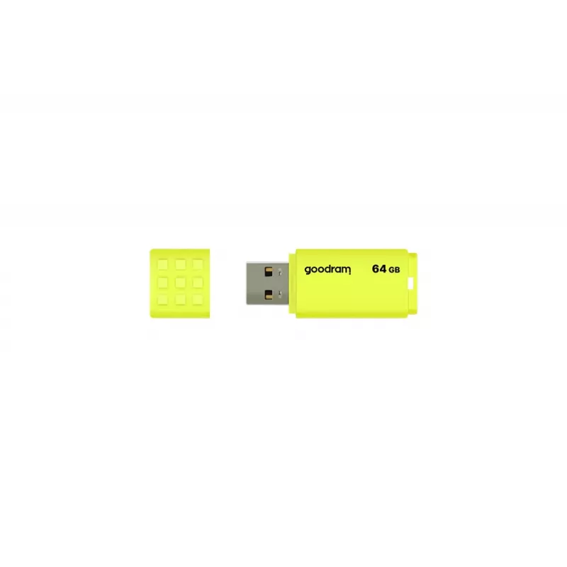 USB atmintukas GOODRAM UME2 64 GB USB Type-A 2.0, geltonas, be dangtelio, plastikinis