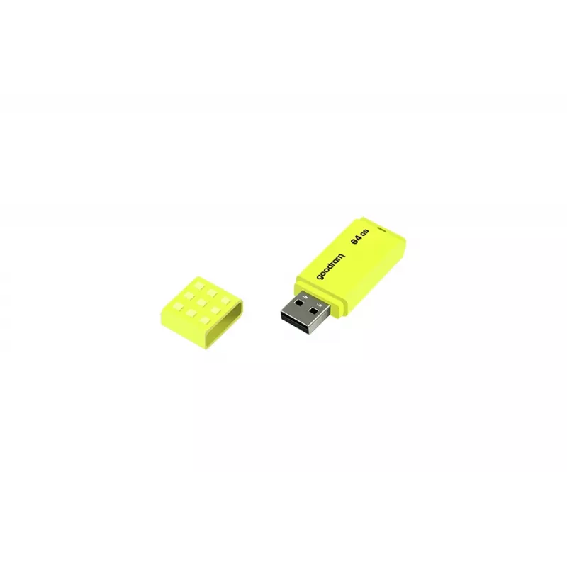 USB atmintukas GOODRAM UME2 64 GB USB Type-A 2.0, geltonas, be dangtelio, plastikinis